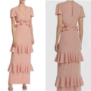 WAYF Lavina Maxi Dress Cutout Peach Dress Size Small